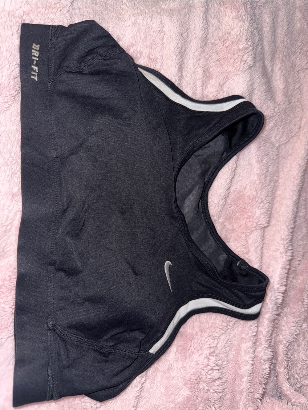 Nike Black and White Dri-FIT Sports Bra